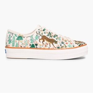 KEDS Menagerie Embroidered Triple Kick Sneaker Rifle Paper Co Women’s Size 8 1/2